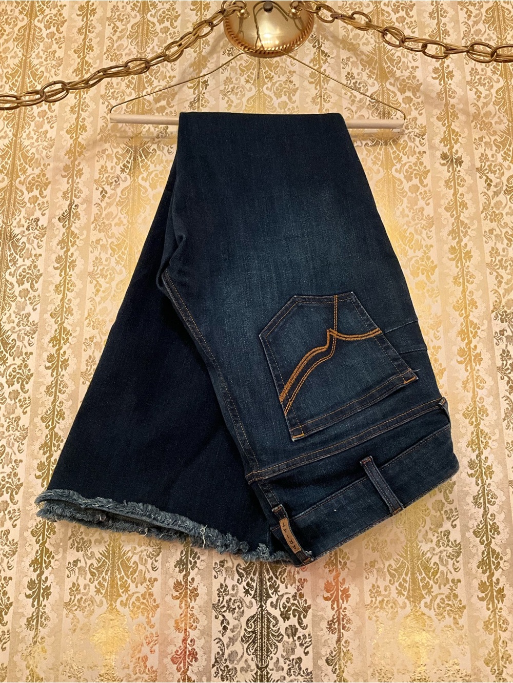 Ariat Dark Indigo Straight Leg Jeans with Orange Stitching
